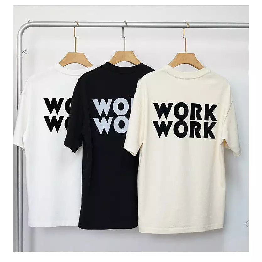 Letter printed short-sleeved T-shirt