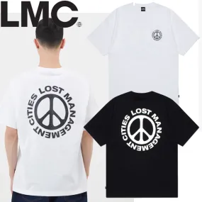 LMC  |Unisex Street Style U-Neck Plain Cotton Short Sleeves Logo