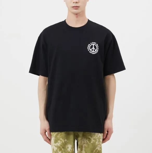 LMC  |Unisex Street Style U-Neck Plain Cotton Short Sleeves Logo