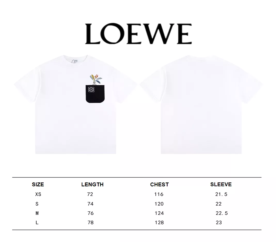 Loewe X SunaFujita 24SS Mandrake embroidered short-sleeved T-shirt White 3.6