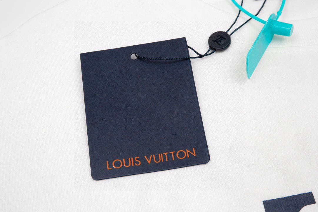 Louis Vuitton 24SS limited edition enamel LOGO printed short-sleeved T-shirt White 3.6