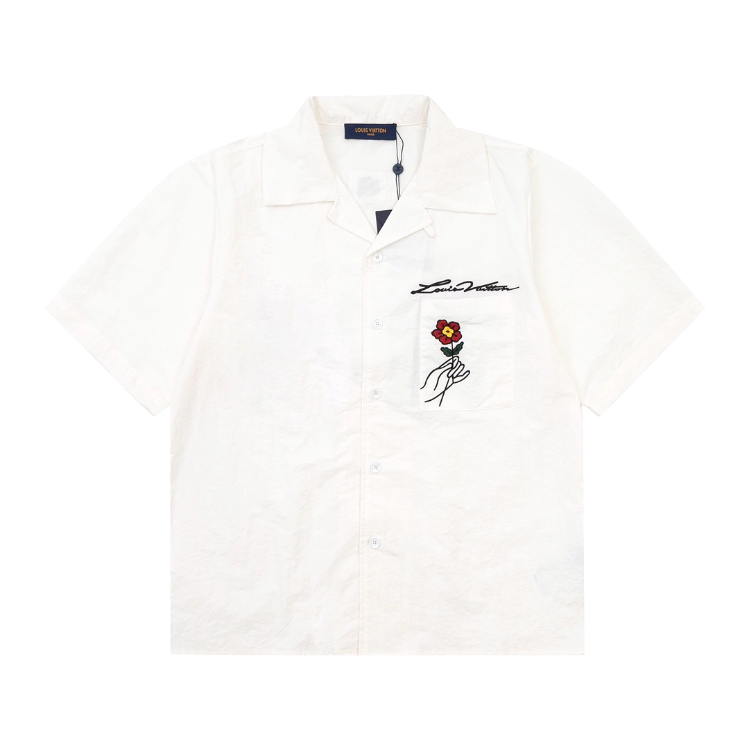 Louis Vuitton X Pharrell Williams 24SS embroidered Eiffel Tower Seine River printed short-sleeved T-shirt White 3.6