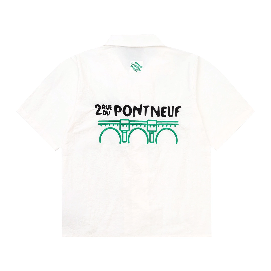 Louis Vuitton X Pharrell Williams 24SS embroidered Eiffel Tower Seine River printed short-sleeved T-shirt White 3.6