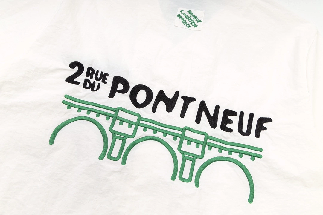 Louis Vuitton X Pharrell Williams 24SS embroidered Eiffel Tower Seine River printed short-sleeved T-shirt White 3.6