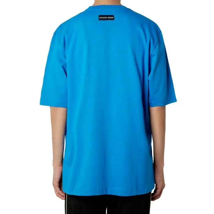 MARINE SERRE  |Crew Neck Street Style Plain Cotton Short Sleeves Logo