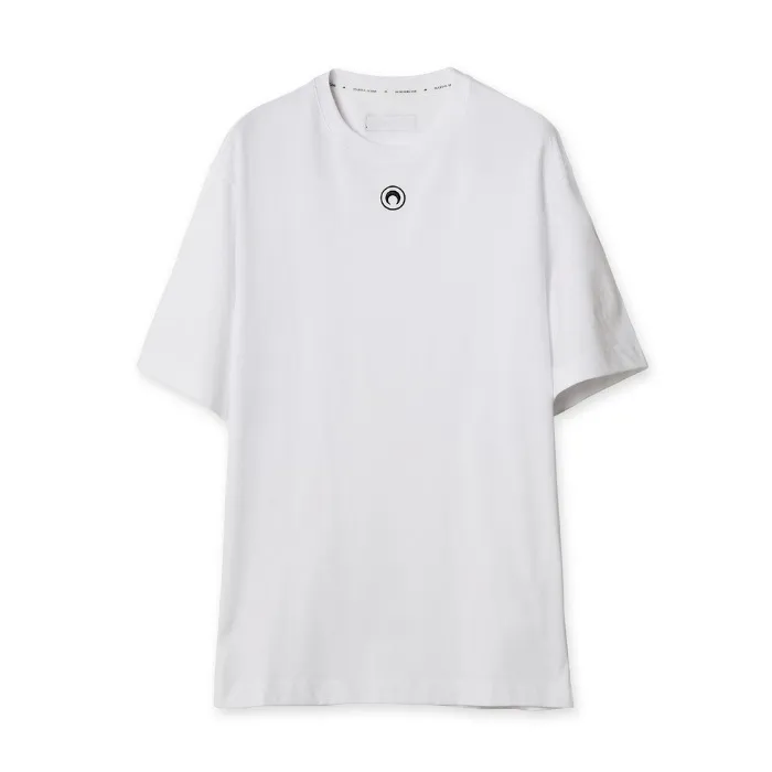 MARINE SERRE  |Crew Neck Street Style Plain Cotton Short Sleeves Logo