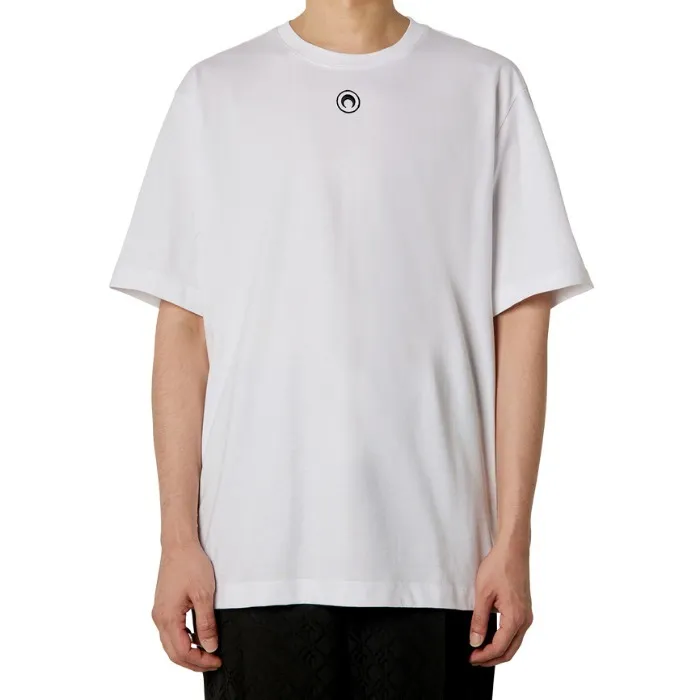 MARINE SERRE  |Crew Neck Street Style Plain Cotton Short Sleeves Logo