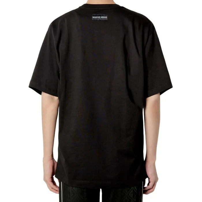 MARINE SERRE  |Crew Neck Street Style Plain Cotton Short Sleeves Logo