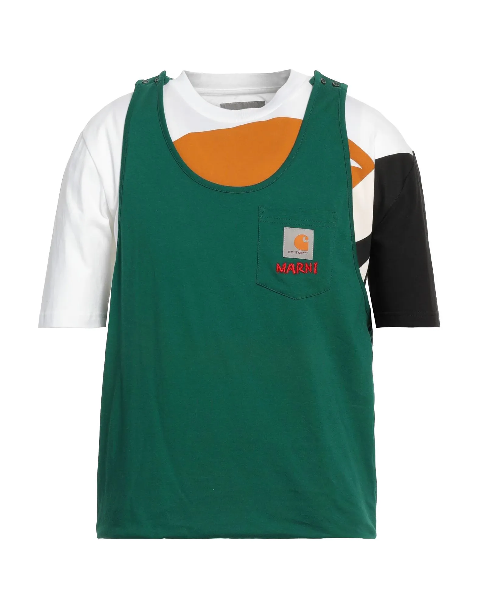 MARNI  |Crew Neck Cotton Short Sleeves Logo Designers