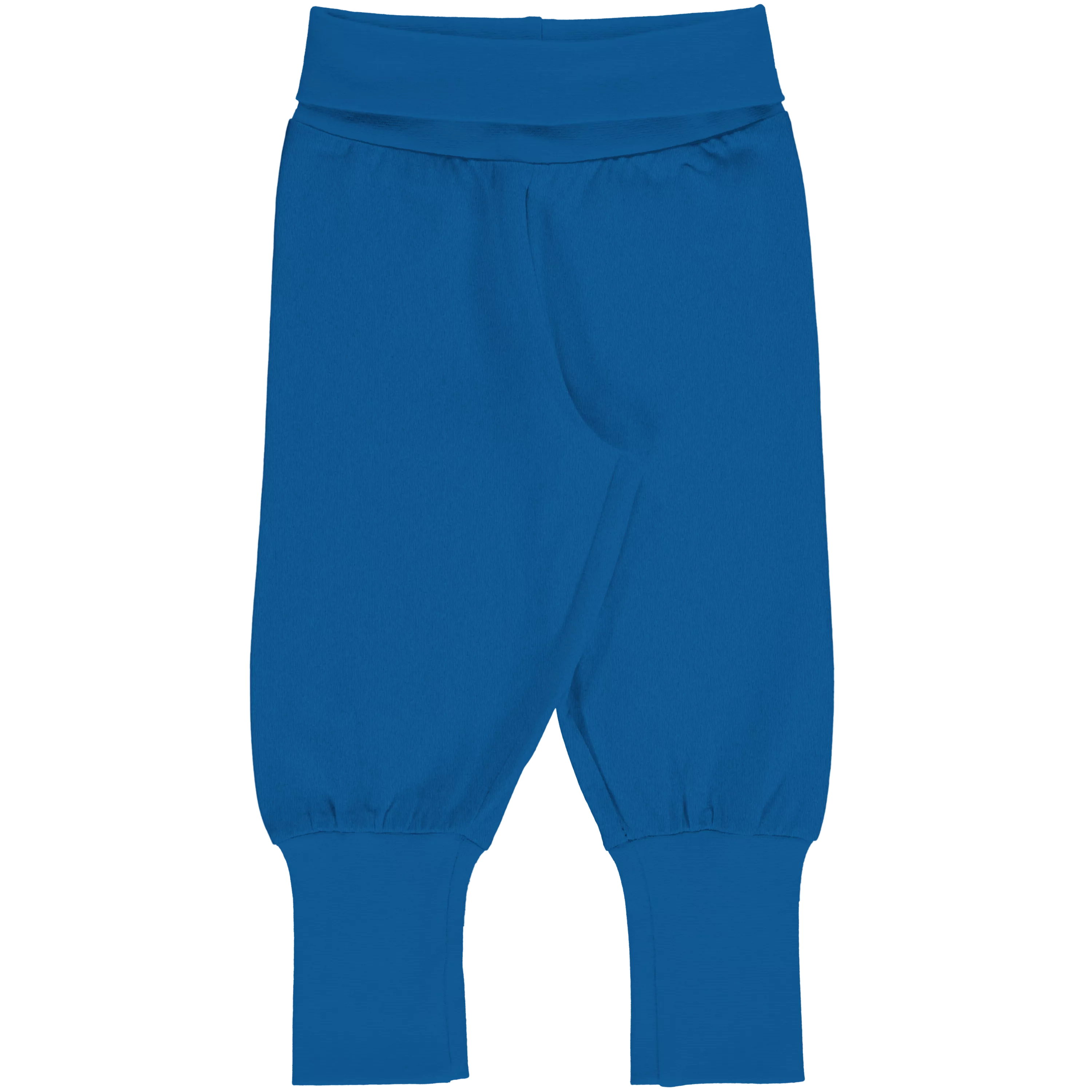 Maxomorra Blue Organic Cotton Rib Pants