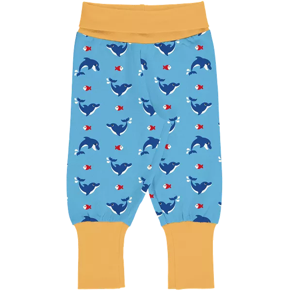 Maxomorra Dolphin Organic Cotton Rib Pants