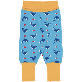 Maxomorra Dolphin Organic Cotton Rib Pants