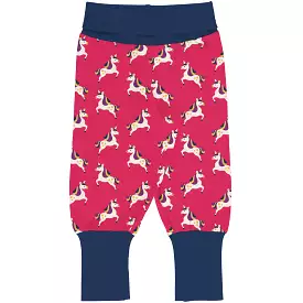 Maxomorra Forest Unicorn Cotton Rib Pants