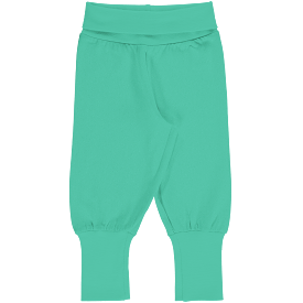 Maxomorra Green Organic Cotton Rib Pants