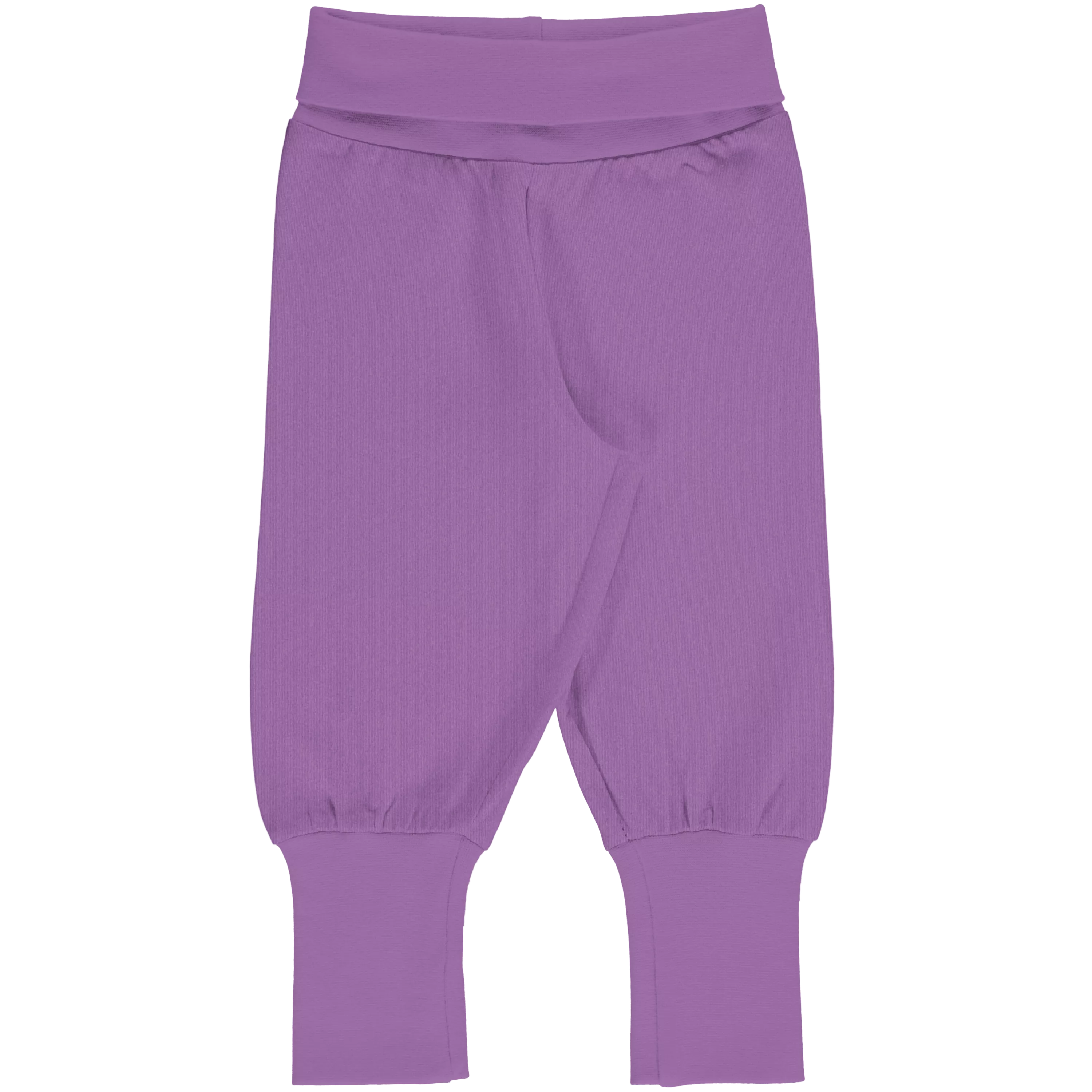 Maxomorra Purple Organic Cotton Rib Pants