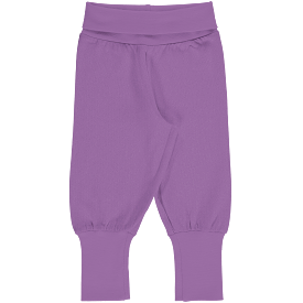 Maxomorra Purple Organic Cotton Rib Pants