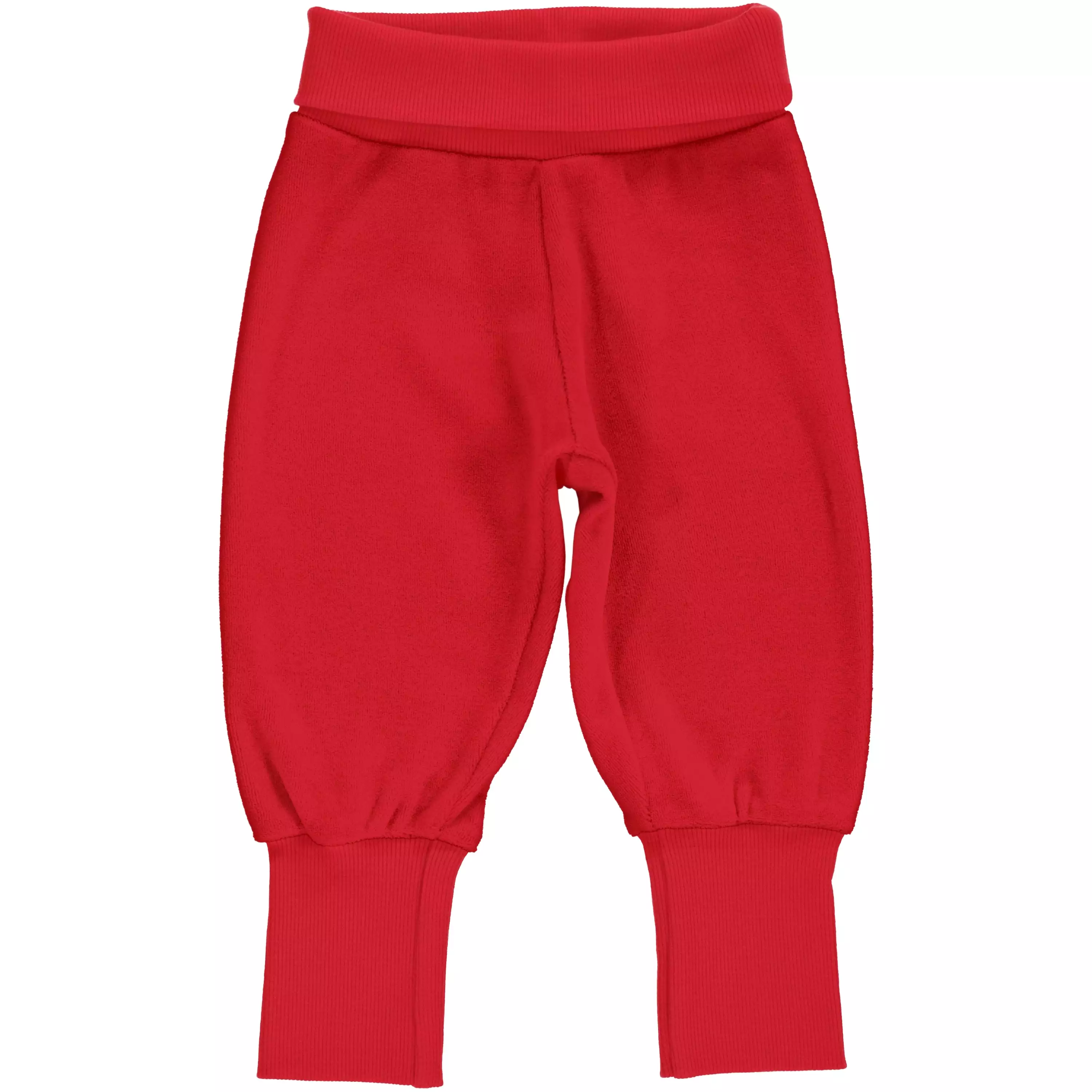 Maxomorra Ruby Velour Rib Pants