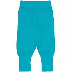 Maxomorra Turquoise Rib Pants