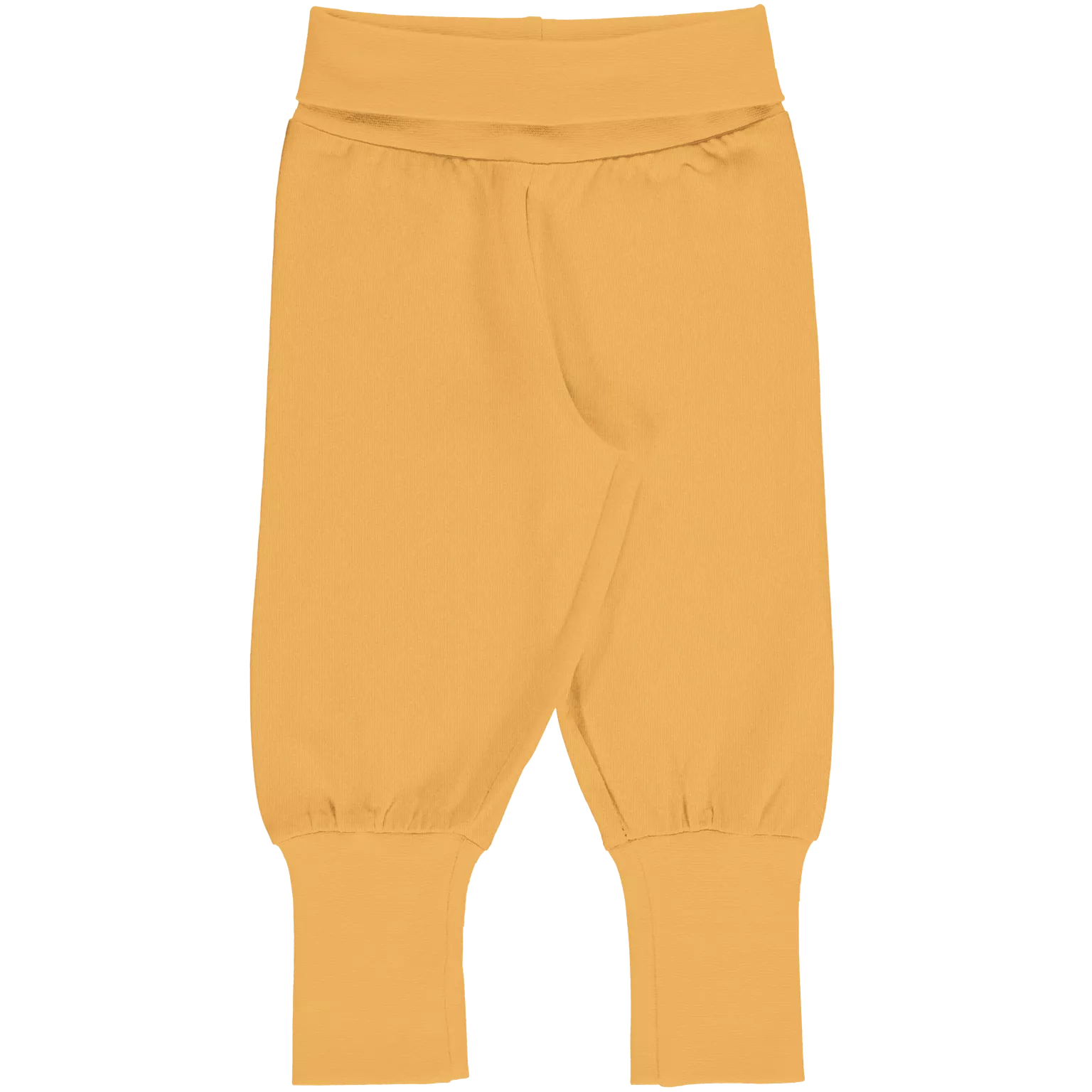 Maxomorra Yellow Organic Cotton Rib Pants