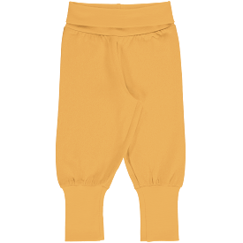 Maxomorra Yellow Organic Cotton Rib Pants