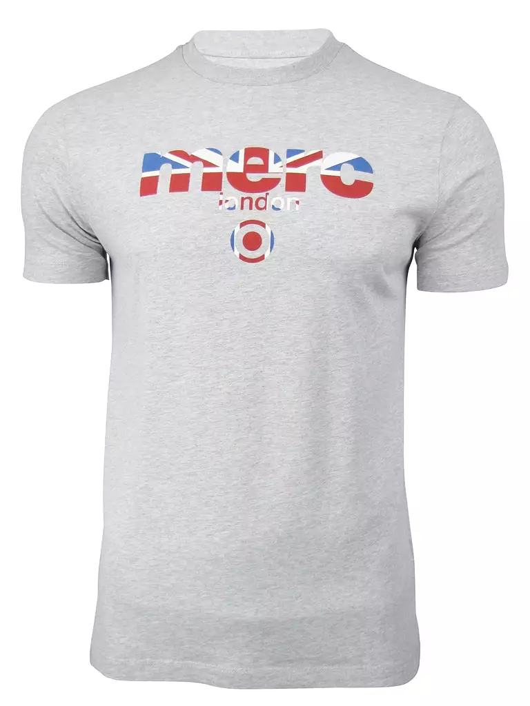 Mens Merc London T Shirt 'Broadwell' Raised Rubber Union Jack Print