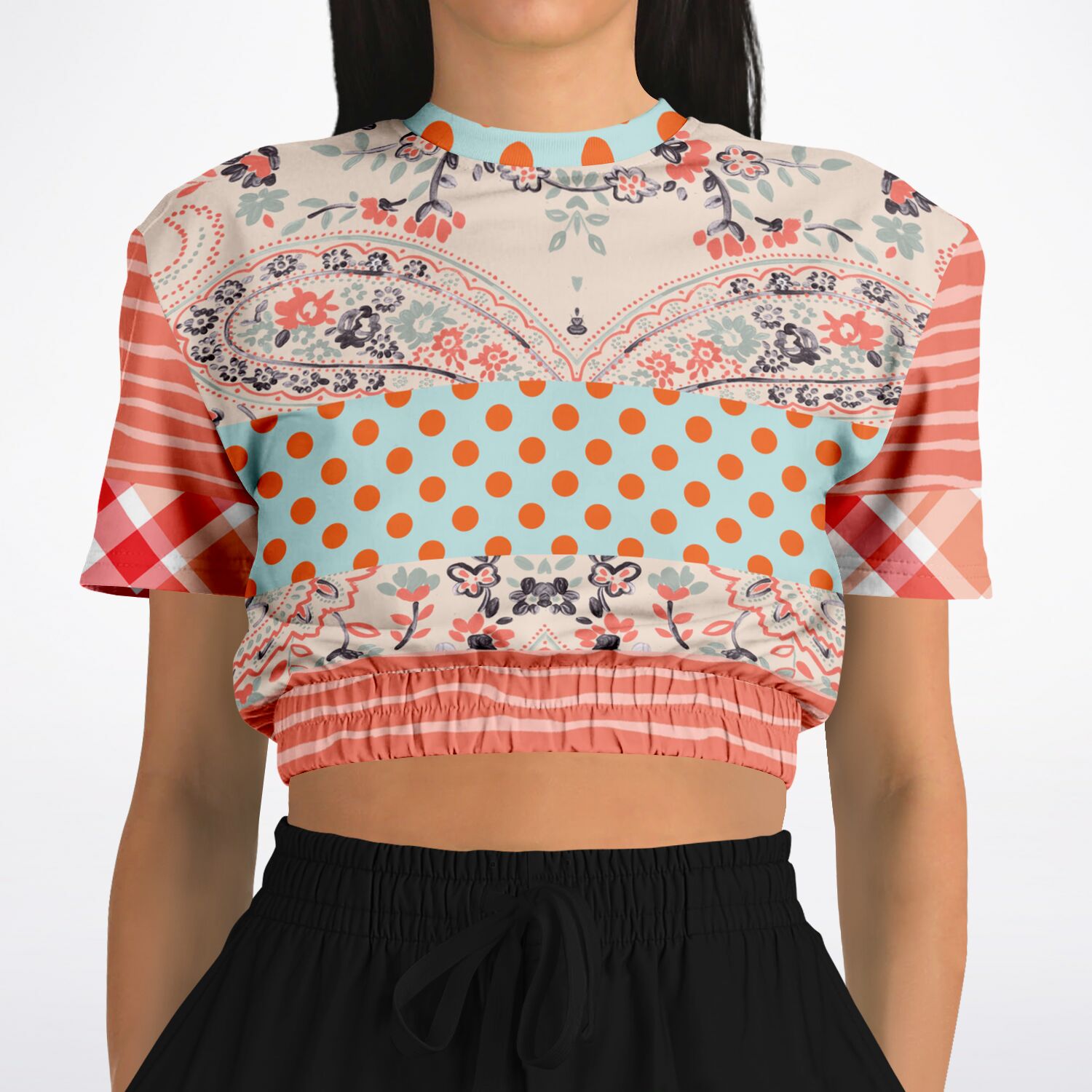 Mint Julep Short Sleeve Cropped Sweater