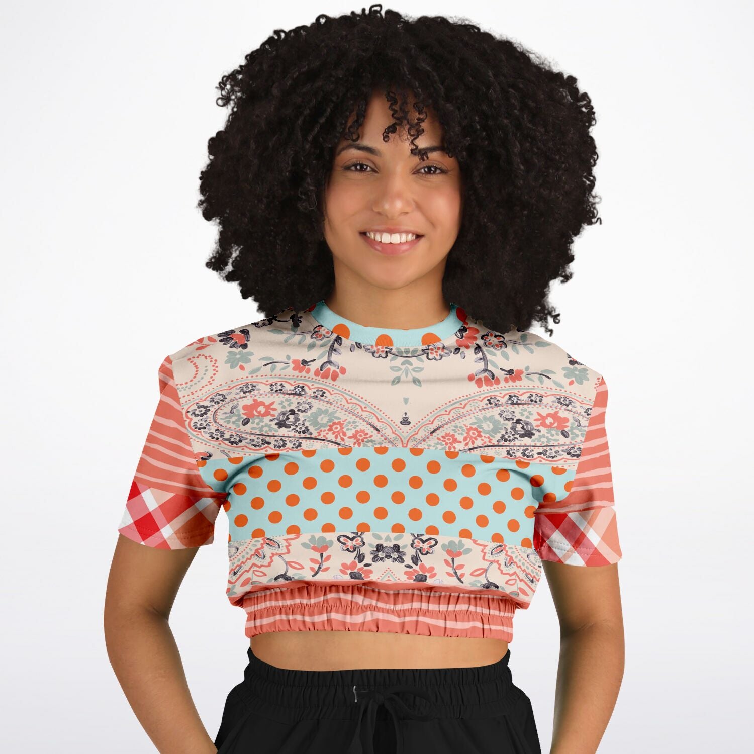 Mint Julep Short Sleeve Cropped Sweater