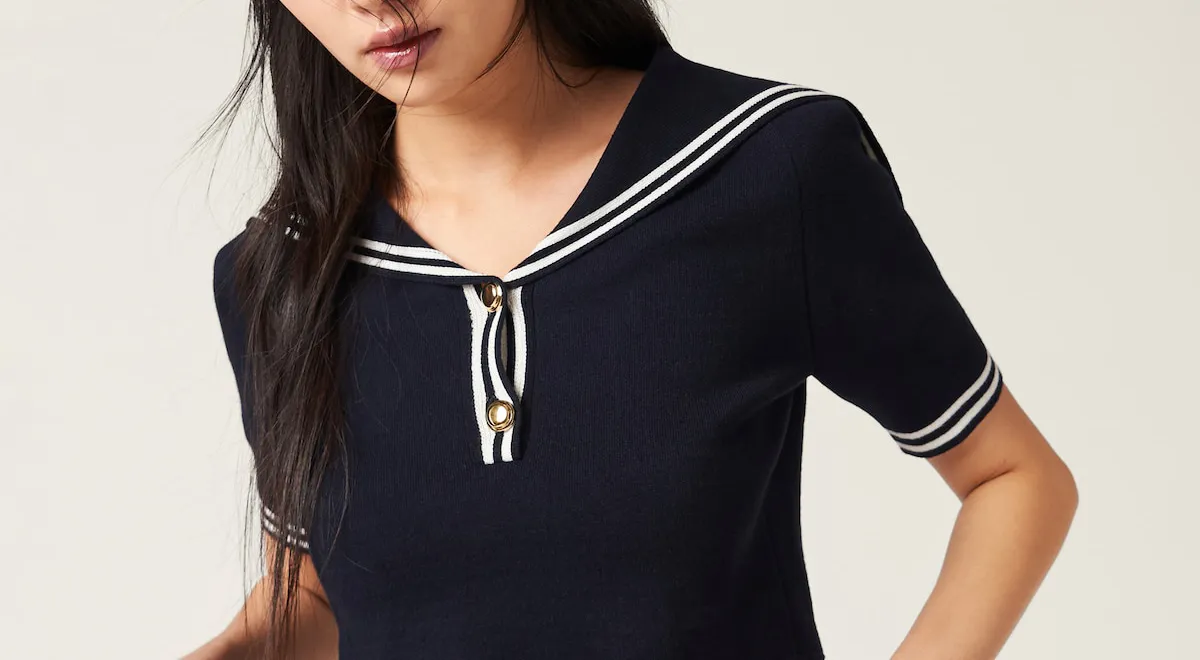 MiuMiu  |V-Neck Plain Cotton Short Sleeves Logo V-neck & Crew neck