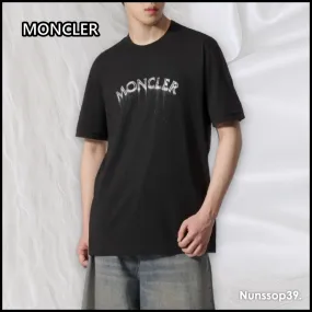 MONCLER  |Crew Neck Street Style Plain Cotton Short Sleeves Logo