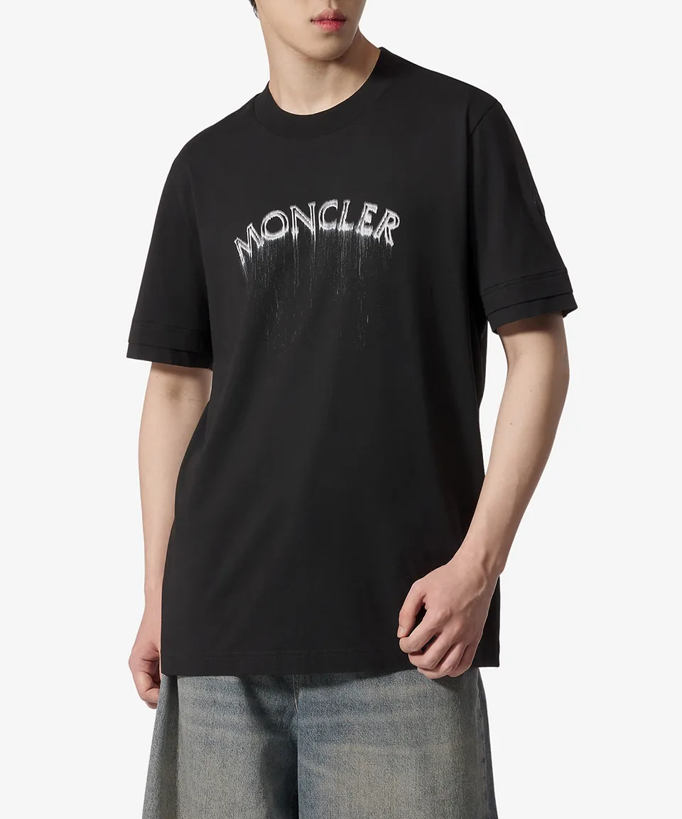 MONCLER  |Crew Neck Street Style Plain Cotton Short Sleeves Logo