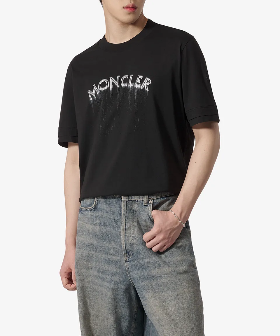 MONCLER  |Crew Neck Street Style Plain Cotton Short Sleeves Logo