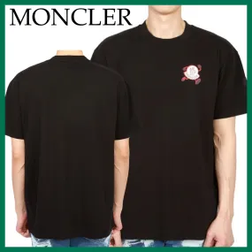 MONCLER  |Street Style Plain Cotton Short Sleeves Logo