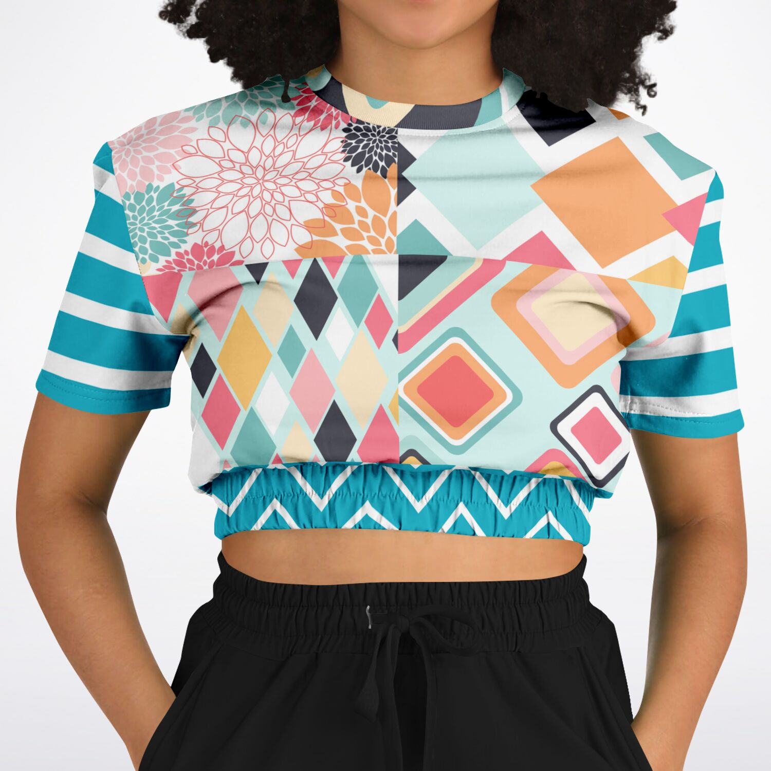 Mums the Word Short Sleeve Cropped Eco-Poly Sweater