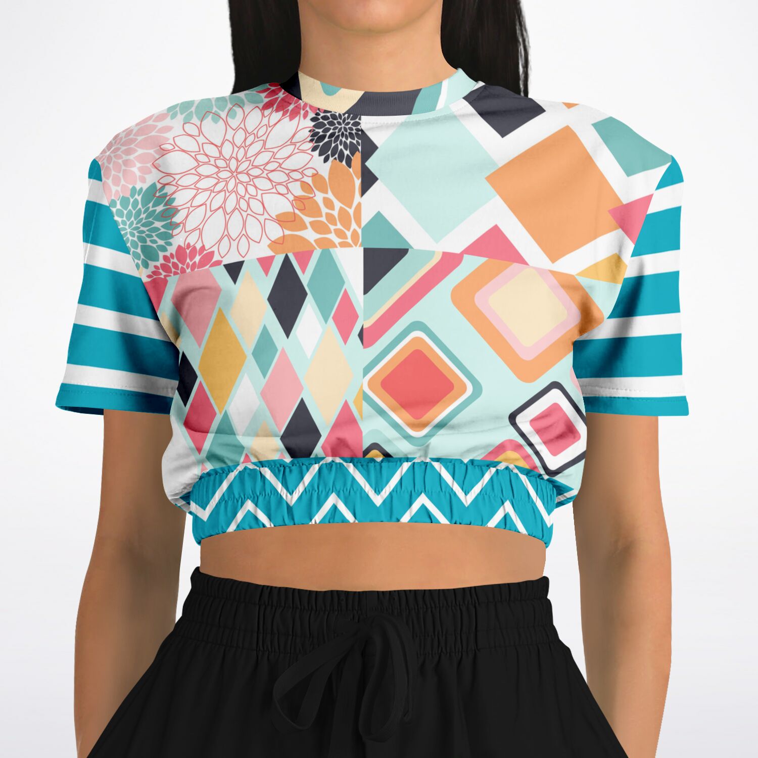 Mums the Word Short Sleeve Cropped Eco-Poly Sweater