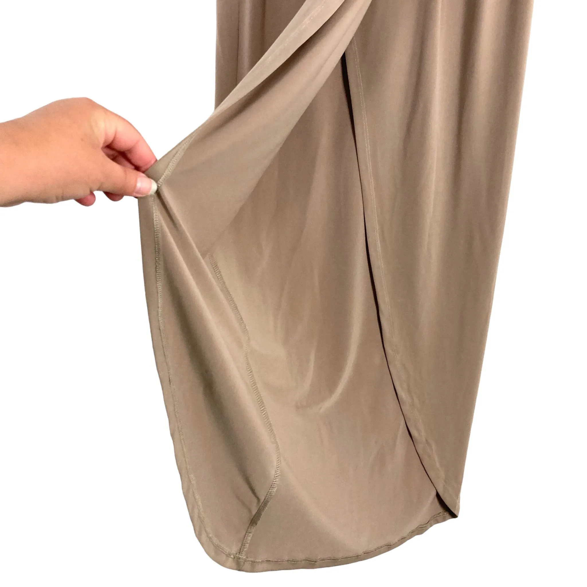 NBD Mocha Faux Wrap with Pleated Detail at Waist Skirt NWT- Size S (we have matching top)