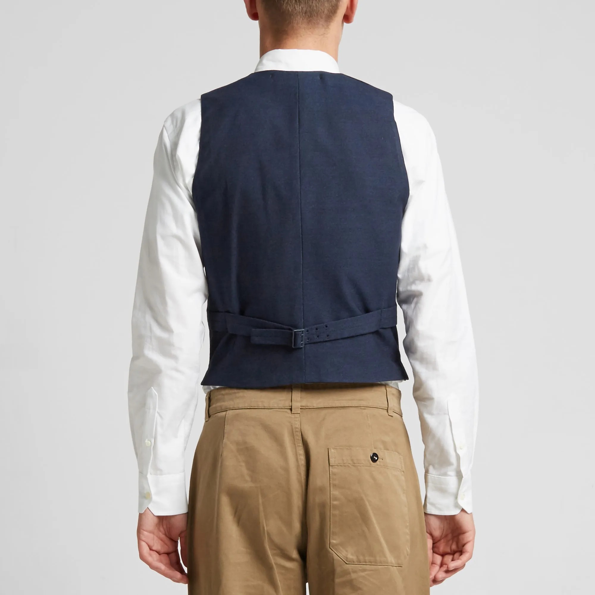 Nigel Cabourn Short VestIndigo Cotton