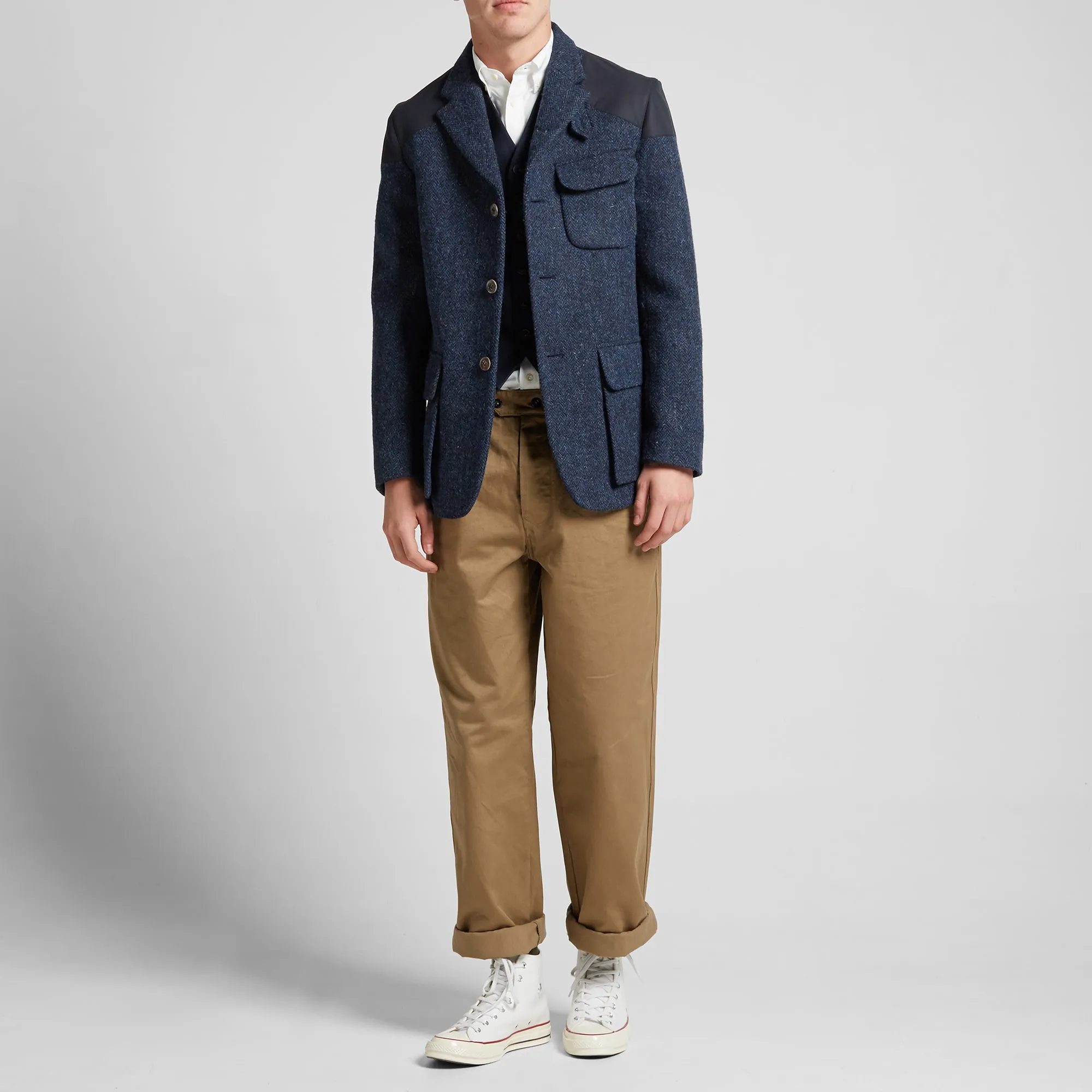 Nigel Cabourn Short VestIndigo Cotton