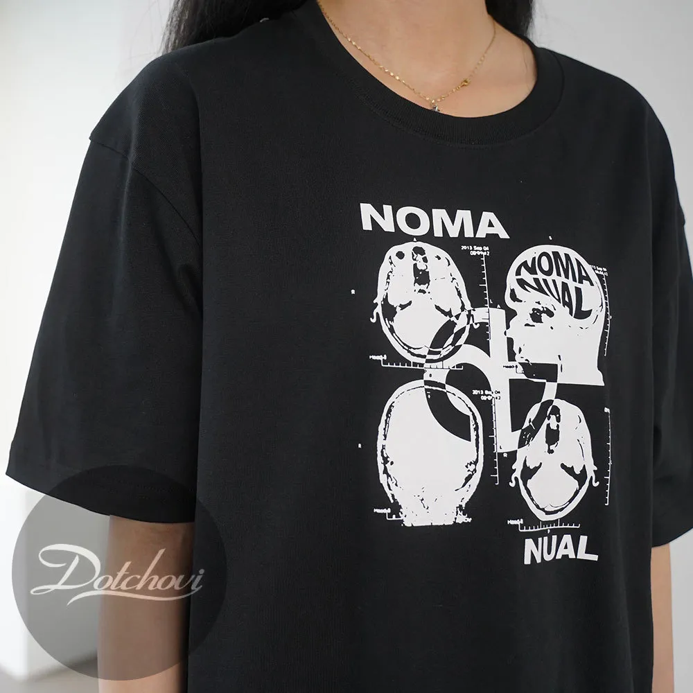 NOMANUAL  |Crew Neck Unisex Street Style U-Neck Cotton Short Sleeves