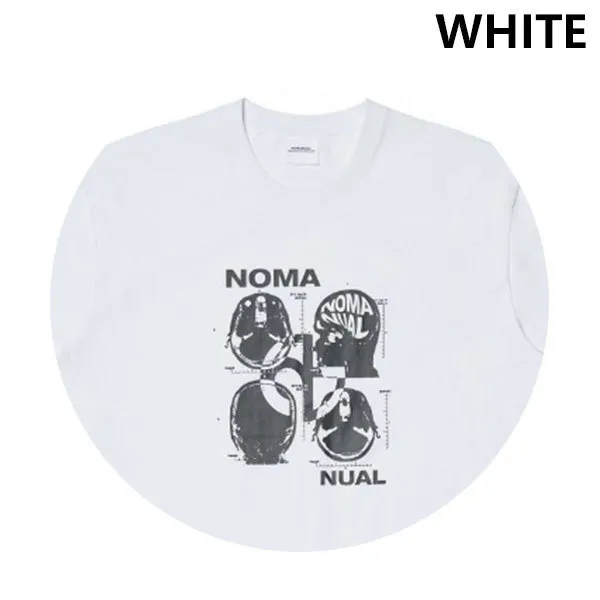 NOMANUAL  |Crew Neck Unisex Street Style U-Neck Cotton Short Sleeves