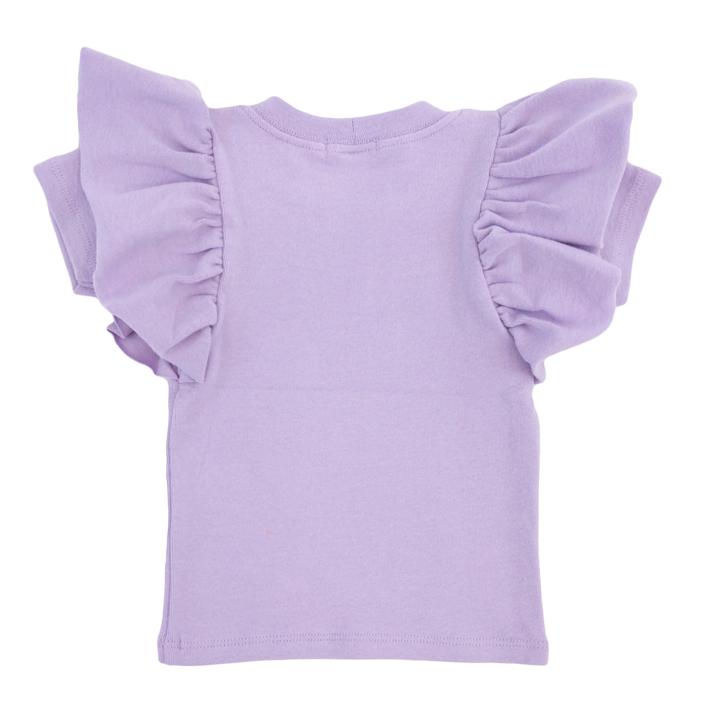 oh baby! Butterfly Short Sleeve Cotton Tee - LOVE applique - Orchid