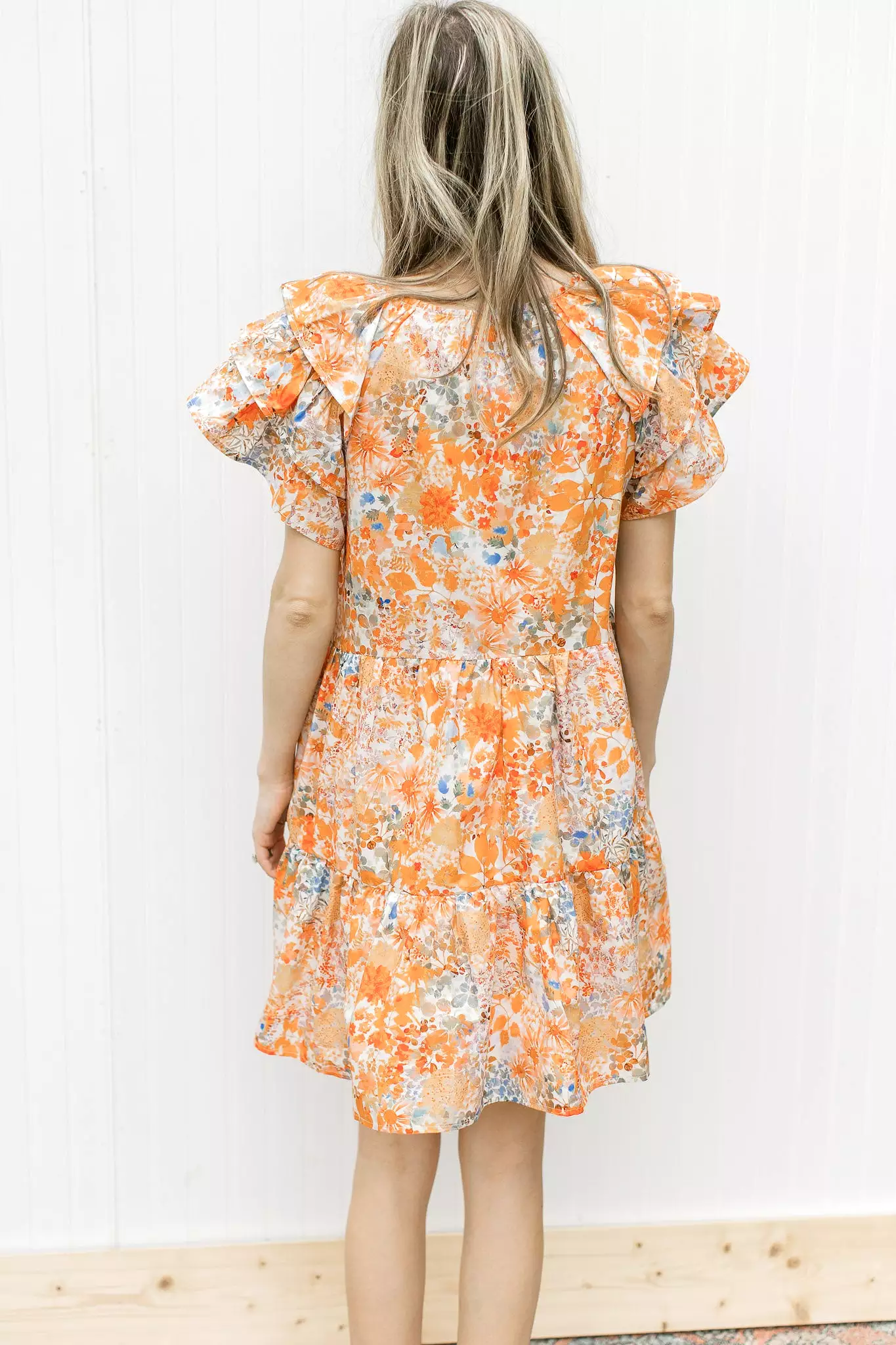 Orange Flowers Dress