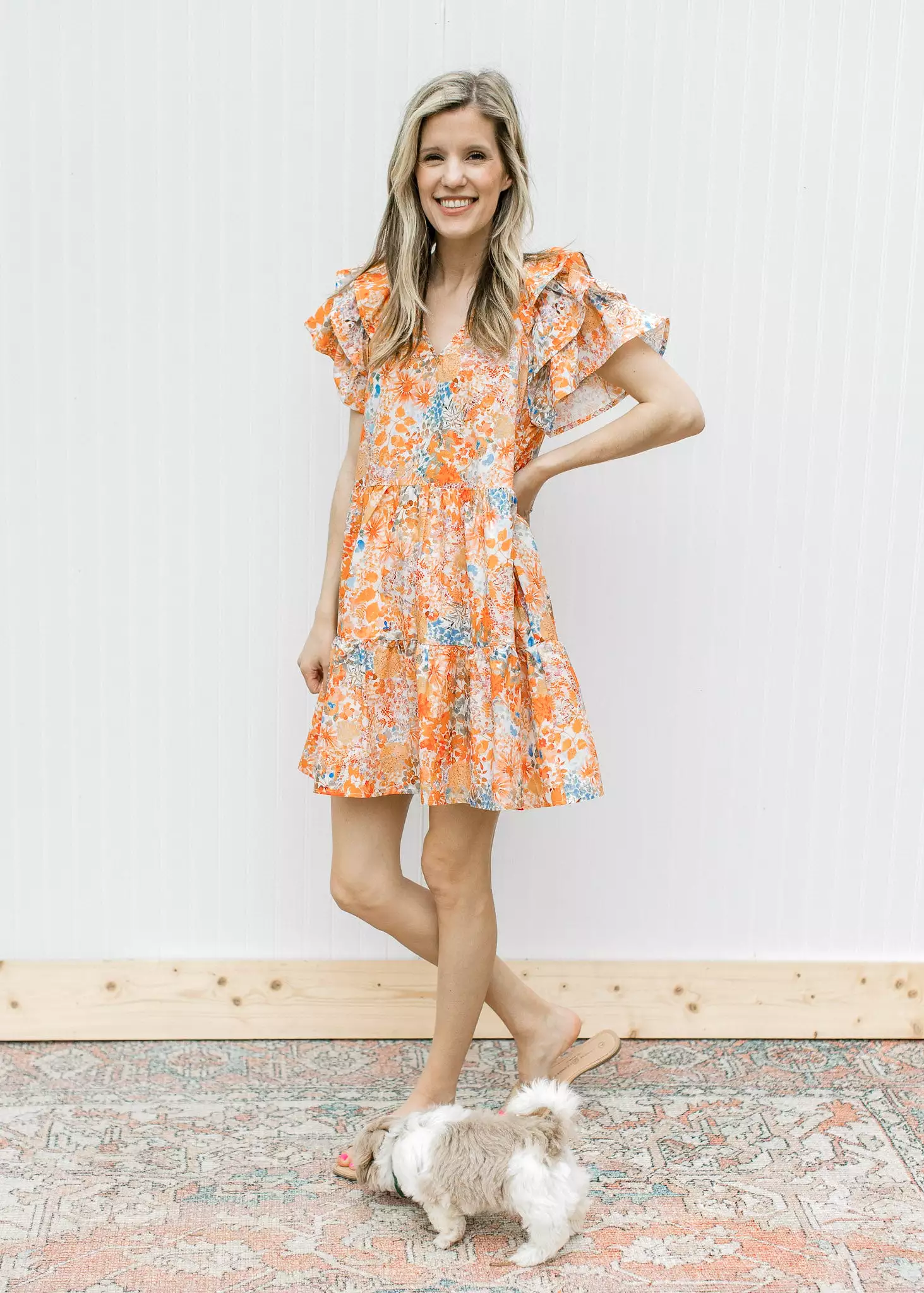 Orange Flowers Dress