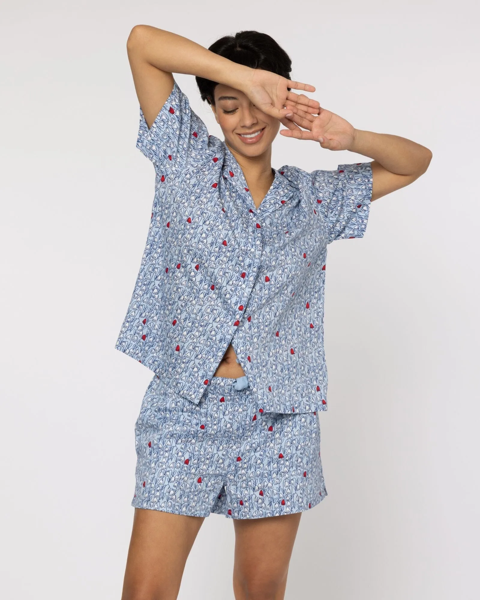 Organic Cotton Blue Short Pyjama Set, Pixie