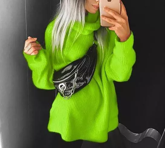 Oversized Women Turtleneck Sweater