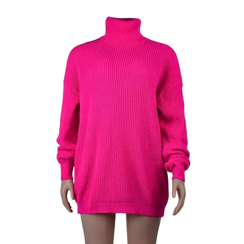 Oversized Women Turtleneck Sweater