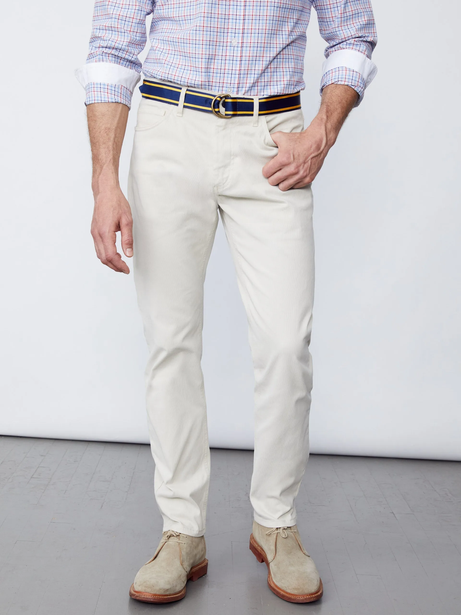 Parker 5-Pocket Straight Pants in Italian Stretch Bedford Cord