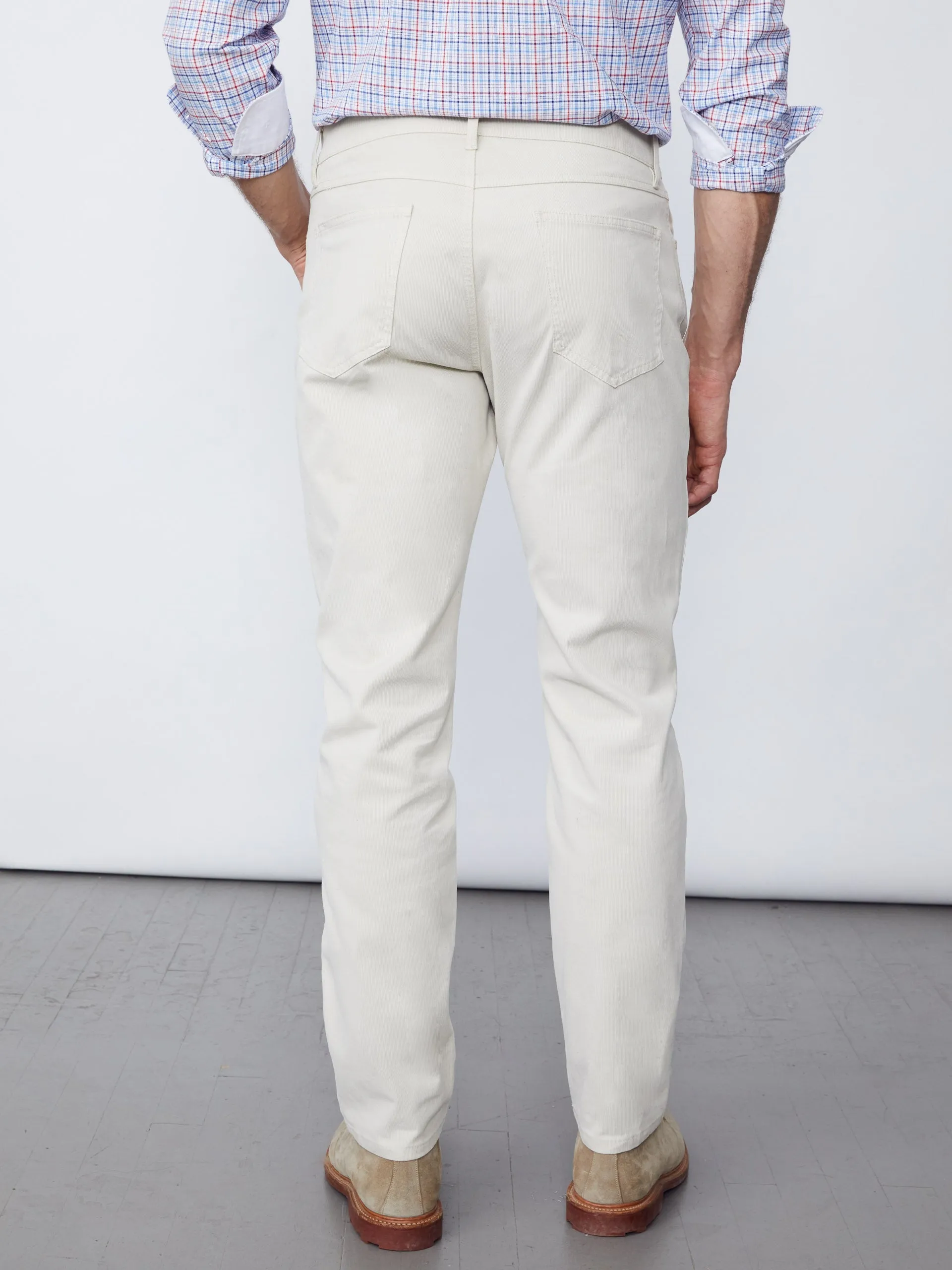 Parker 5-Pocket Straight Pants in Italian Stretch Bedford Cord