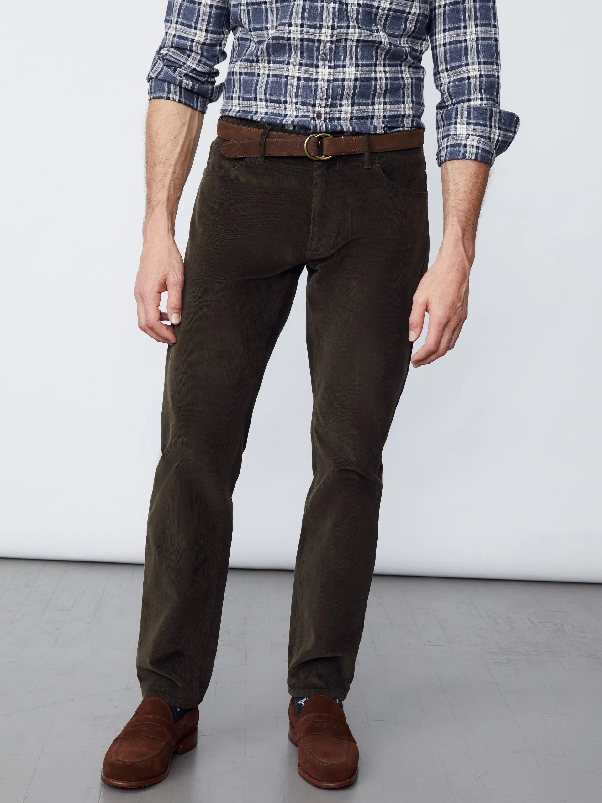 Parker 5-Pocket Straight Pants in Italian Stretch Cord