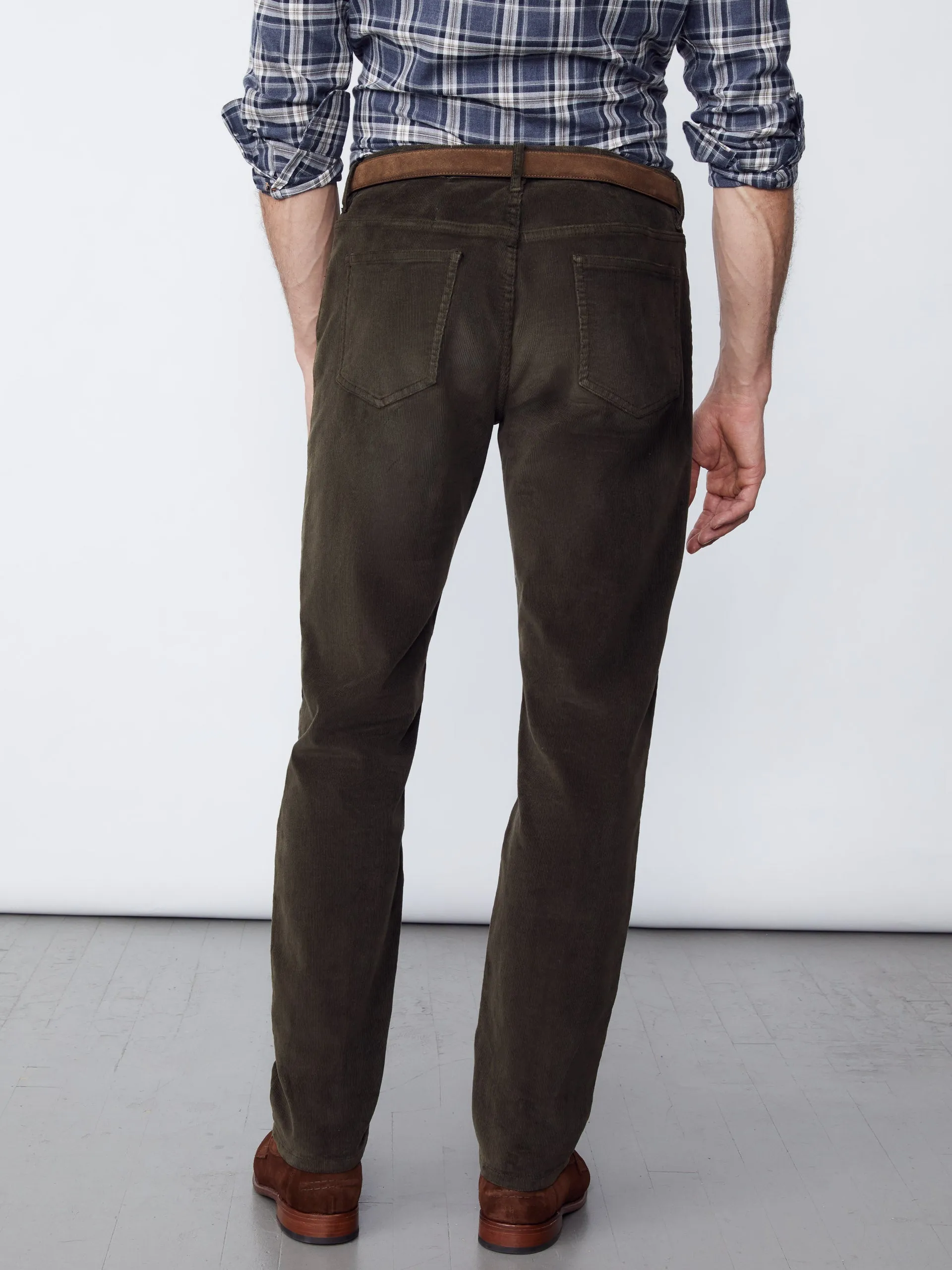 Parker 5-Pocket Straight Pants in Italian Stretch Cord