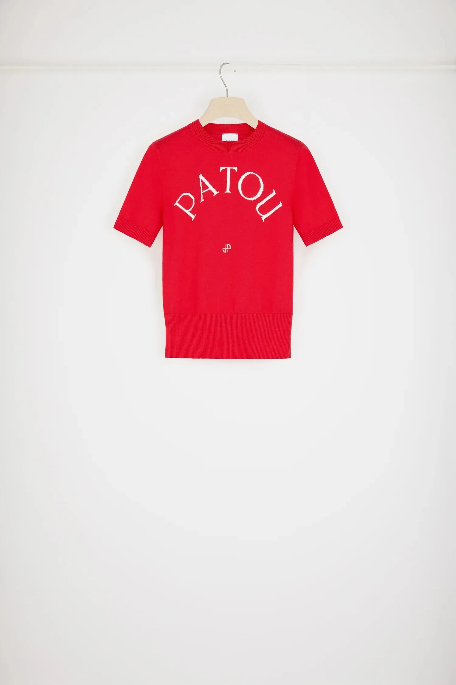 PATOU  |Cotton Short Sleeves Logo V-neck & Crew neck